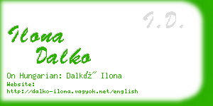 ilona dalko business card